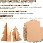 100 Pcs Corrugated Cardboard Sheets Set Corrugated Packaging Pads Paper Flat Cardboard Filler Inserts Sheet Pads Rectangle for Delivering Packing Separators Art Crafts Supplies (Brown, 4 x 6 Inch)