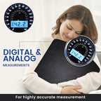 EILISON Highly Advance 2-in-1 Digital & Analog Weighing Scale for Body Weight-400lbs, 4 High Precison GX Sensor Accurate, Thick Tempered Glass, Extra Large Display (red) (New Black)