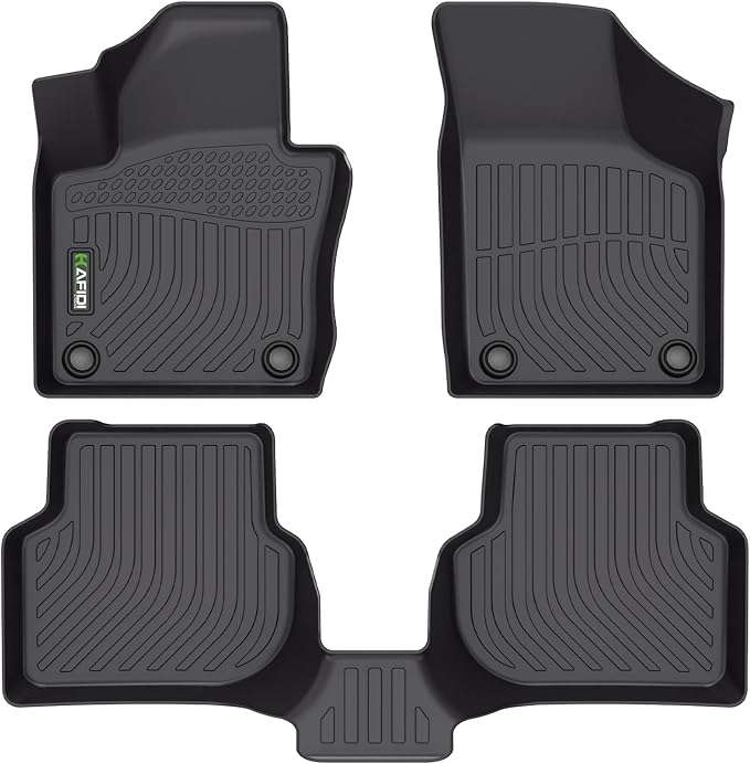 HAFIDI® Floor Mats Fit for 2012-2018 Volkswagen Jetta All Weather Protection TPE Car Floor Liners, Fits 1st & 2nd Row Full Set VW Jetta Custom Accessories, Black