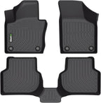 HAFIDI® Floor Mats Fit for 2012-2018 Volkswagen Jetta All Weather Protection TPE Car Floor Liners, Fits 1st & 2nd Row Full Set VW Jetta Custom Accessories, Black