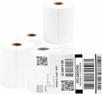 IDCS 4"x6" Direct Thermal Shipping Labels, 1250 Labels/5 Rolls(250 Labels per Roll), Perforated E-Commerce, Thermal Label Paper Roll Compatible with Zebra, TSC, Honeywell, Godex, Strong Adhesive