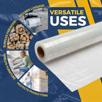 Industrial Stretch Film Wrap – 18" x 1000 FT x 80 Gauge, 1 Roll Heavy Duty Pallet Wrap | Clear Plastic Moving Wrap for Packing, Shipping, Furniture & Luggage – Durable Self-Adhering Shrink Wrap Roll