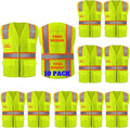 BeautyWill 10/20 Pack Custom Logo Safety Vest,Bulk High Visibility Class 2 Reflective Work Vests