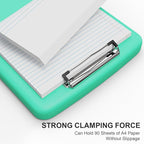 Plastic Clipboard with Storage, 8.5 x 11 Storage Organization Box Side-Opening, Heavy Duty Clip Board with Pen Holder and Paper Folder for Nurses, Teachers, Office & School Supply, Green