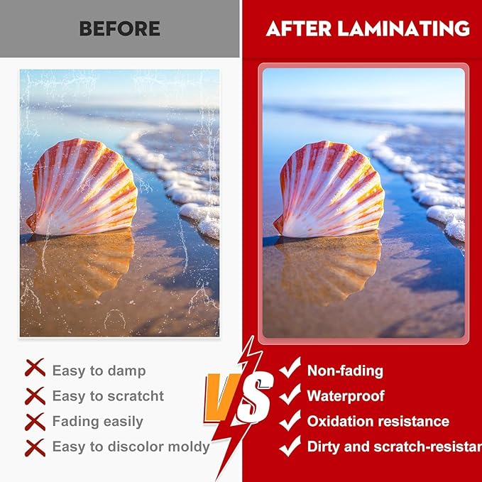 CAREGY 520 Pack Laminating Sheets, Thermal Laminating Plastic Paper Laminator Sheets,3 Mil, 9 x 11.5 Inches,Clear, Letter Size, Office and School Supplies