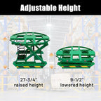 Spring-Actuated Pallet Carousel Skid Positioner, 4500lbs Capacity 26" Lifting Height for Material Handling, Spring Pallet Level Loader, Transportation and Freight Lifting
