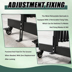 11 FT 44" High Industrial Metal Expandable Barricade，Retractable Traffic Fence with Casters, Folding Security Gate, Portable Barricade Gate for Construction Area, Traffic Control, Driveway and Garden