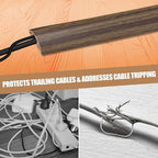 Floor Cord Cover Self Adhesive Cord Hider,10FT Cable Management, Extension Strip Protector for Wires, Prevent Cable Trips for Offices, Gyms, Exhibitions Cavity:0.39"(W) x 0.27"(H) Wood Walnut