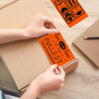 3x5 Inch Thermal Label Stickers,300Pcs Waterproof Rectangle Labels for Storage Bins,Moving Boxes,Address & Inventory Organization,Small Business Labeling,Fluorescent Orange