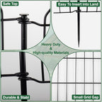 SUNLAX 5 Panels Garden Fence 12ft(L) x 40in(H) Metal Fence Panels Dog Fence Animal Barrier Fence No Dig for Backyard Outside Yard Patio Without Gate