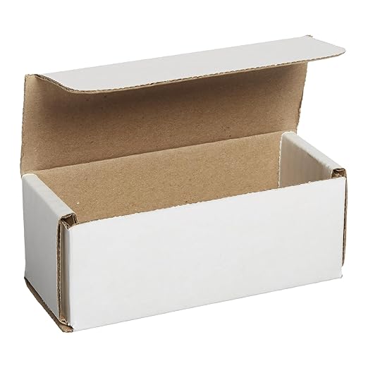 Aviditi White Corrugated Cardboard Mailing Boxes, 5" x 2" x 2" (Pack of 50) Crush-Proof Mailers, Small Cardboard Boxes for Shipping, Packing, Moving, and Storage