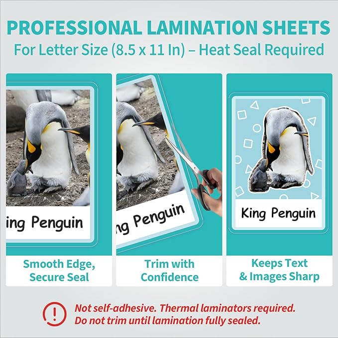 Binditek 300 Pack 5 Mil Thermal Laminating Pouches, 9x11.5 Inches Laminating Sheets, for Letter Size, Ultra Clear, Glossy, Hold 8.5x11 Inches, Heat Seal, School Office Supplies