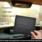 Car Registration and Insurance Holder with Magnetic Shut, Vehicle License Document Glove Box Compartment Organizer - For Documents, License, Cards