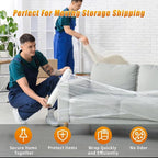 Stretch Film Shrink Wrap for Moving Supplies (15inch, 4 Pack) x 1000ft, Industrial Strength Plastic Wrap Stretch Roll for Pallet Wrapping Shipping Moving Boxes Storage Furniture with Handles, Clear