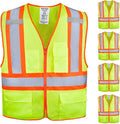 KAYGO Safety Vest with Pockets - High Visibility Reflective Vest ANSI Class 2 Construction Vest