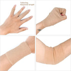 [8 Pack 4" x 5 Yards] Beige-Self Adhesive Cohesive Bandage Wrap, Self Adherant Non-Woven Wrap Rolls, Atheletic Tape for Wrist, Ankle, Hand, Leg, Premium-Grade Medical Stretch Wrap