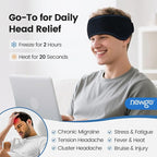 NEWGO Headache Ice Pack Head Wrap for Migraines, FSA Eligible, Cold Pack Head Ice Therapy Wrap for Headache Relief, Tension, Sinus Pain, Chemo, Head Injuries