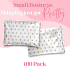 6x9 Designer Poly Mailer 100 Pack Heavy Duty Waterproof Self Seal Shipping Bags for Small Business Large Mailing Envelopes Bulk Tear Resistant Packaging Preppy Hearts