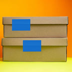 Blue Rectangle Stickers 3 x 2 Inch Color Coding Labels Vinyl Roll Self-Adhesive Waterproof Removable 500 PCS
