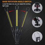 ORHOMELIFE Magnetic LED Work Light, 24" USB Cable, 3300mAh Capacity, 4-Level Power Indicator Lights, 360 Pivoting Base, 20" Pull Force, 72 Hours of Low Brightness
