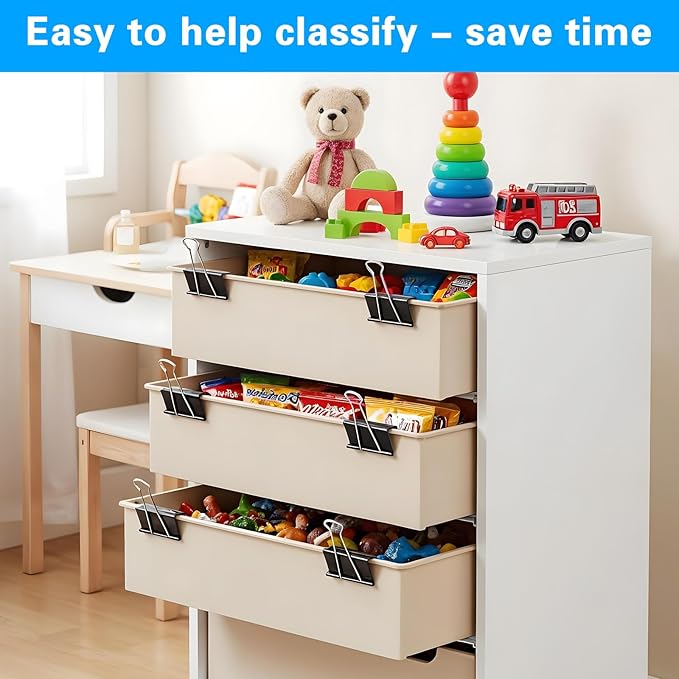 15pcs Extra Large Binder Clips 5.7 × 3 Inch Binder Clips Big Paper Clip Clamps Heavy Duty Paper Clamps Large Binding Clip Paperclips Bulk for Office School Teachers Kitchen Home Supplies