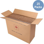 Hoikwo 8x8x8 Shipping Boxes Set of 25, White Corrugated Cardboard Box for Small Business for Packaging Mailing