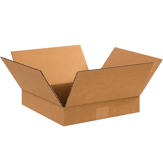 TAPE LOGIC 12 x 12 x 2 Corrugated Cardboard Boxes, Flat 12"L x 12"W x 2"H, Pack of 25 | Shipping, Packaging, Moving, Storage Box for Home or Business, Strong Wholesale Bulk Boxes