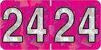 2024 Year Stickers, Doctor Stuff 2024 Chart Stickers, Holographic Fuchsia Colored, USA Made Year Labels for End Tab File Folders, 500 Labels per Roll, 1 Roll, 3/4" x 1-1/2"