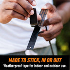 Gorilla Heavy Duty Double Sided Mounting Tape, Black Tape, 1" x 120" (Pack of 1) - Weatherproof for Indoor or Outdoor