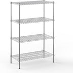 21" Deep x 42" Wide x 64" Height Wire Shelving Kit | 4-Tier | NSF Commercial Storage Rack Unit