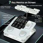arboleaf Scale for Body Weight, Smart Scale with BMI, Body Fat, Muscle Mass, 26 Metrics Full Body Composition Analyzer, 8-Electrode High Precision Digital Bathroom Scale, Bluetooth Sync, White