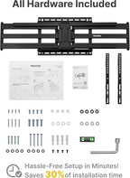 monTEK Long Arm TV Wall Mount for Most 43-90 Inch TVs, 42.5 Inch Long Extension TV Mount Swivel and Tilt, Full Motion Wall Mount Tv Bracket Fit Max VESA 800 x 400mm, Up to 132 lbs, 16”,18” Studs