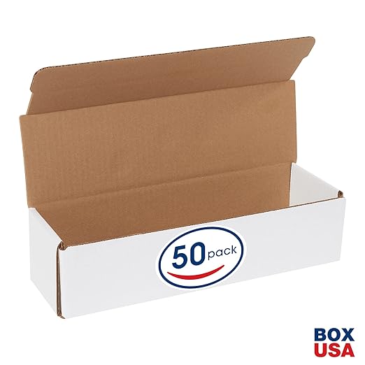 BOX USA BMLR7 12"L x 3 1/2"W x 3"H, White (Pack of 50)