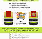 BeautyWill Custom Logo Safety Vest Class2 High Visibility Reflective Vest Breathable Construction Vest