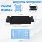 Ice Packs, Ice Packs for Injuries Reusable, Cold Packs for Injuries, with Wrap, Flexible Therapy, Soft Gel Pack, Cold Compress for Pain Relief, Blue