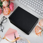 9x6x2 inches Shipping Boxes Set of 25, Small Corrugated Cardboard Box, Literature Mailer, Gift Boxes (Black, 9x6x2)