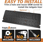 TripleAliners Tailgate Mat Compatible with Ford Super Duty F250/F350/F450 2017-2022 Accessories Truck Tailgate Liner Bed Cover All-Weather Protector Cargo Cover Custom Fit for 2017-2022 F250/F350/F450
