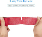 12Pcs 2”x 5 Yards Self Adhesive Bandage Wrap Elastic Bandage Wrap Self Adherent Cohesive Wrap Bandages for Wrist Ankle Vet Tape for Dogs Athletic Swelling Sprains Tape Grip Cover (Red)