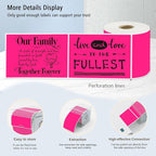 3x5 Inch Thermal Label Stickers,300Pcs Waterproof Rectangle Labels for Storage Bins,Moving Boxes,Address & Inventory Organization,Small Business Labeling,Fluorescent Pink