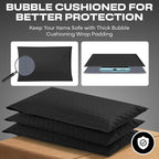 Black Poly Bubble Mailers 7.25x12 inch #1 | Self Seal Padded Envelopes | Cushioned Bubble Mailer | Usable Size 7.25x11 | WaterProof | Lightweight mailing Shipping Bags | 200 Pack Bulk | Made in USA