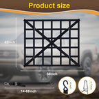 Cargo Net for Pickup Truck Bed, Heavy Duty 1100 lbs Capacity, Adjustable Cam Buckles & S-Hooks, Thick Herringbone Nylon, with Drawstring Storage Bag for Trailers and Trucks (50in*43in)
