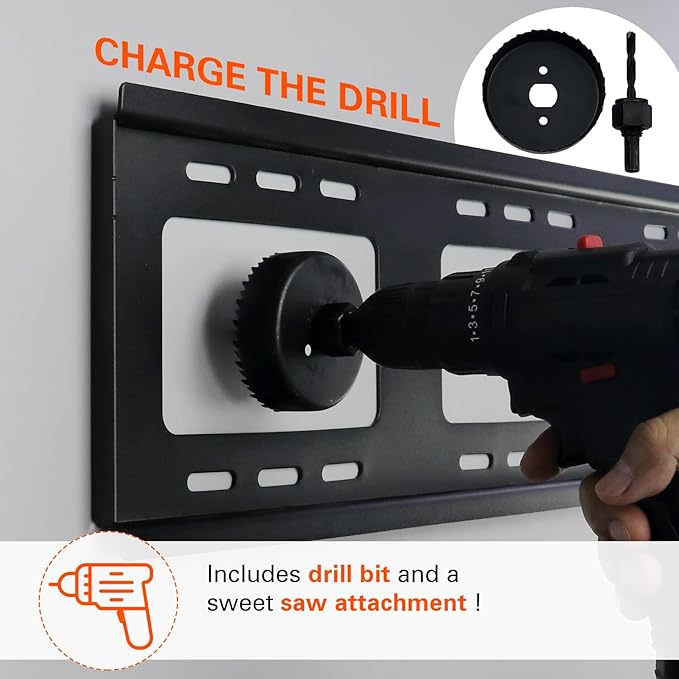 TV Cord Hider Kit - Comprehensive in-Wall Cable Management Solution for Wall-Mounted TVs