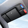 Tumecos Car Sun Visor Organizer, Auto Consoles Organizer with Sunglasses Storage Box,Multi-Pocket Visor Accessories for Truck, SUV，Hold Card/Pen/Driver's License