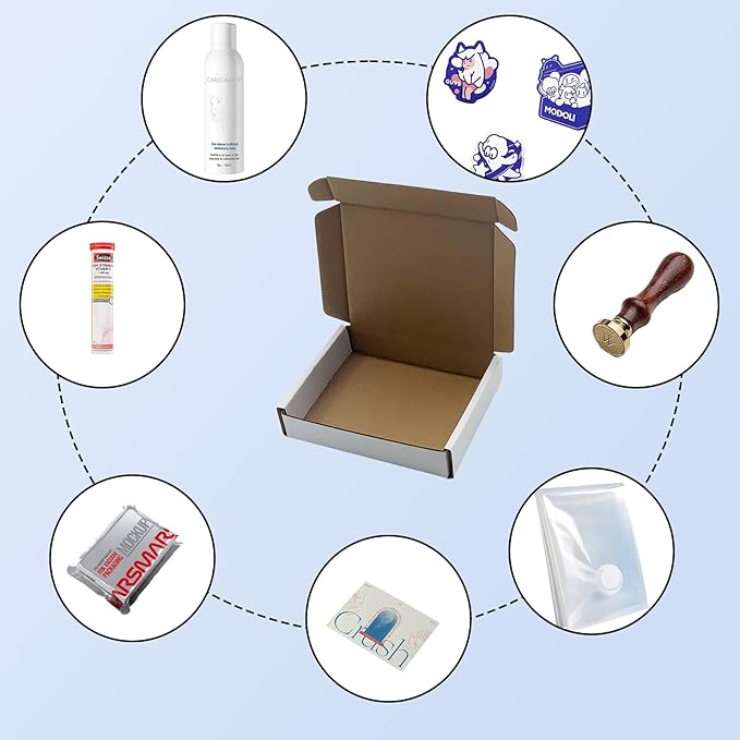 5x4x1 inch Small White Shipping Boxes 50 Pack, Corrugated Cardboard Mailer Boxes Bulk for Packaging Business Mailing Gift，Mini Mailer Boxes for Packaging Supplies Business Present