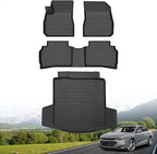 Hutisya-Floor Mats & Cargo Liner Set Fit for Chevrolet/Chevy Malibu 2016-2025 All Weather Protection Anti-Slip & Durable TPE Full Set Liners Automotive Accessories-Black