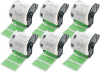 BETCKEY - Small Address/Barcode Labels Replacement for Brother DK-1209 (2.4 in x 1.1 in), Compatible with Brother QL Label Printers [6 Rolls/4800 Labels, Green]