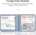 CoBak Car Registration and Insurance Holder - Men and Women Small Lightweight Vehicle Glove Box Car Organizer, Auto Truck Comparment Accessories Case for Essential Document, Driver License (Lavender)
