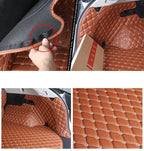 Trunk Cargo Liner Floor Mat for Mercedes GL450 GL400 GL350 GL550 GL500 2006-2015(Trunk Mat+Backrest Mat+Both Side Mat() Trunk Mat Replacement Accessories (Black with Black Stitching)