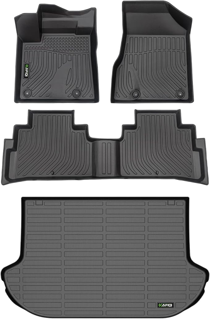 Floor Mats & Cargo Liner for Nissan Murano 2024 2023 2022 2021 2020 2019 2018 2017.5 All Weather Protection TPE Heavy Duty Non-Slip Automotive Floor Liners Set Accessories, Black