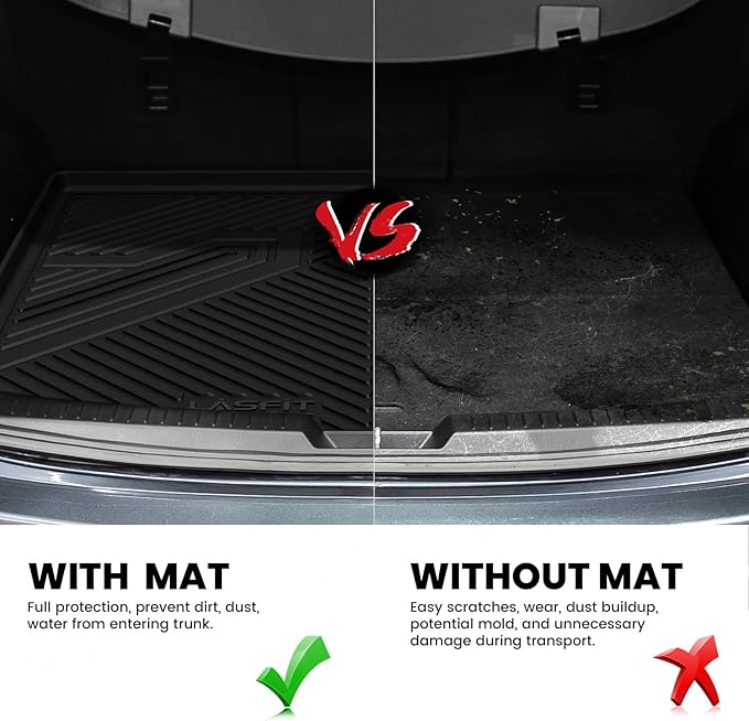 LASFIT Cargo Liner for Mazda CX5 2017-2025 (Fit Upper Cargo), TPE Custom Fit All Weather Trunk Mat for 2017 2018 2019 2020 2021 2022 2023 2024 2025 CX 5 Cargo Tray Accessories, Black